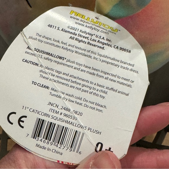 Squishmallows Cali 11” Cat Unicorn tie dyed Plushie - Picture 5 of 11